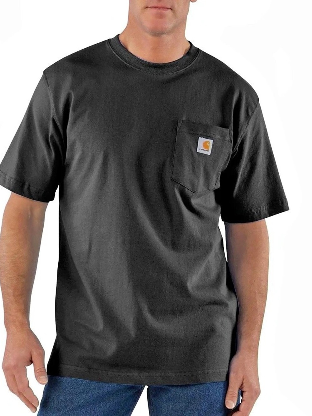 CARHARTT K87 WORKWEAR SHIRT – BLACK/GREY – SIZE MEDIUM